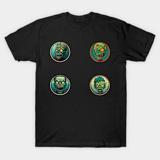 Funny Zombie stickers T-Shirt